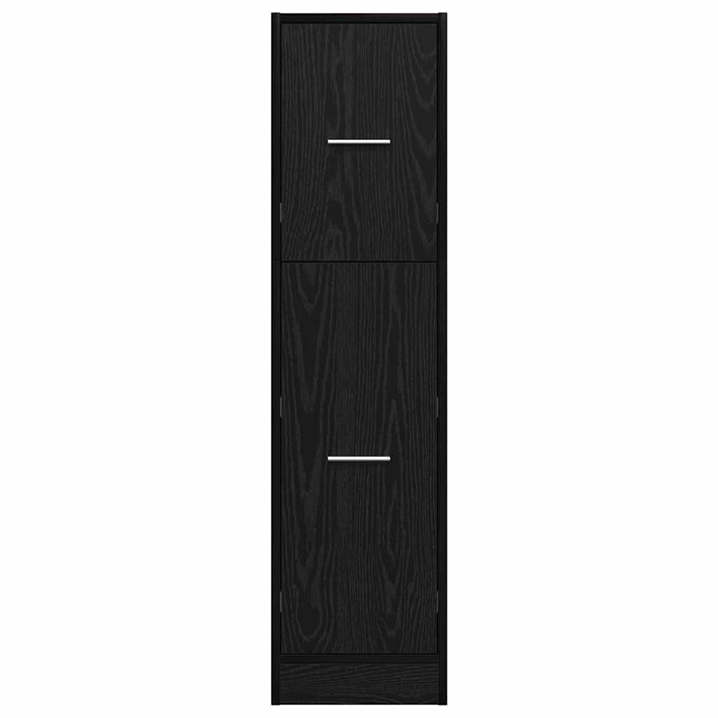 Apothecary Cabinet Black oak 30 x 41 x 118 cm Engineered wood