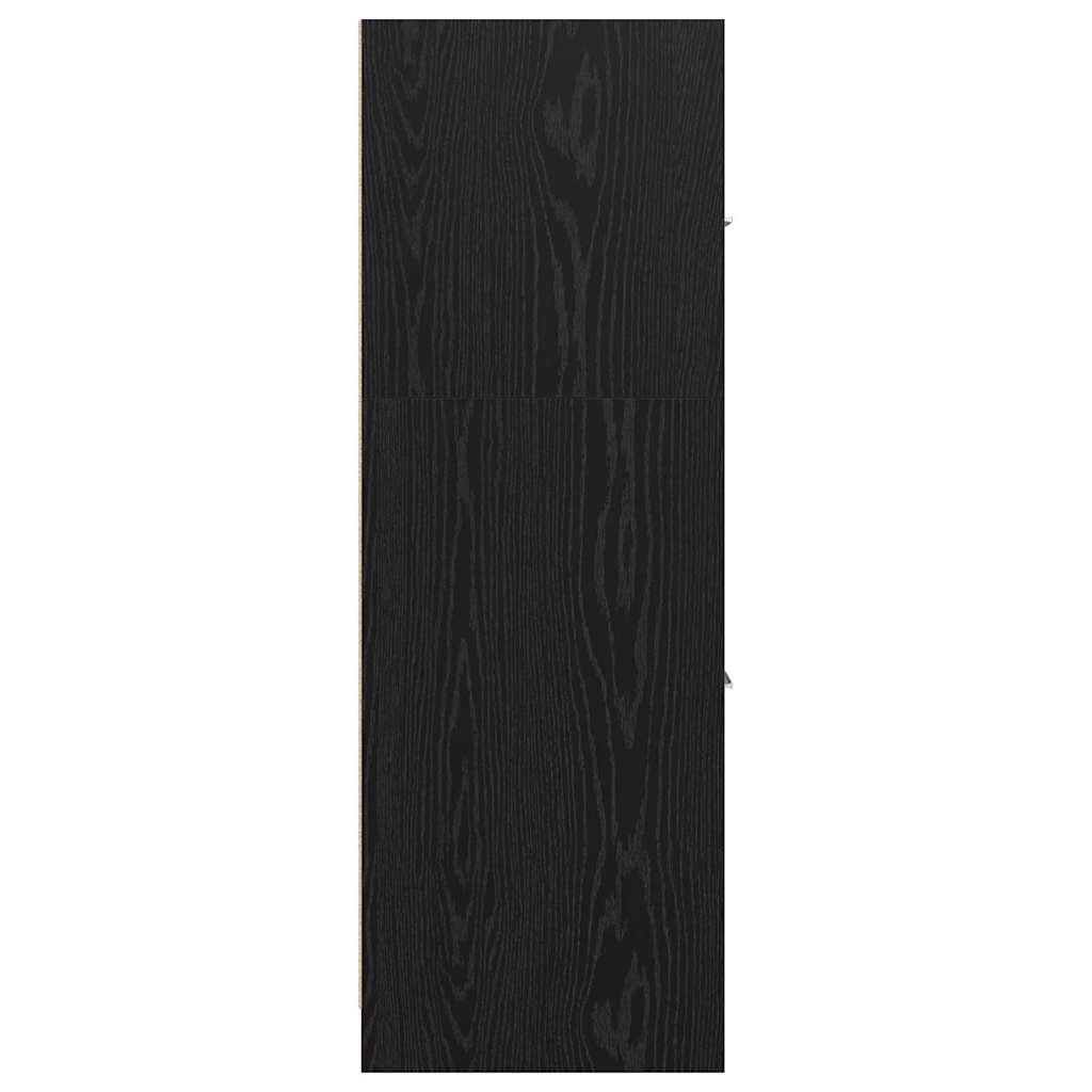 Apothecary Cabinet Black oak 30 x 41 x 118 cm Engineered wood