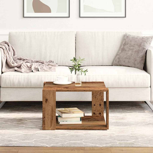 Coffee Table Old wood 51.5 x 51.5 x 30 cm Engineered wood