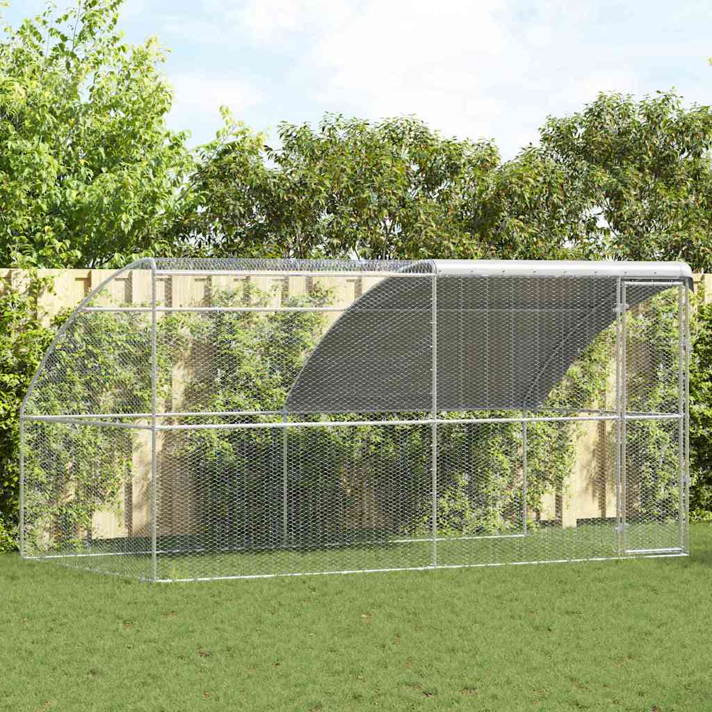 Chicken Cage Silver 400 x 200 x 198.5 cm Galvanised steel