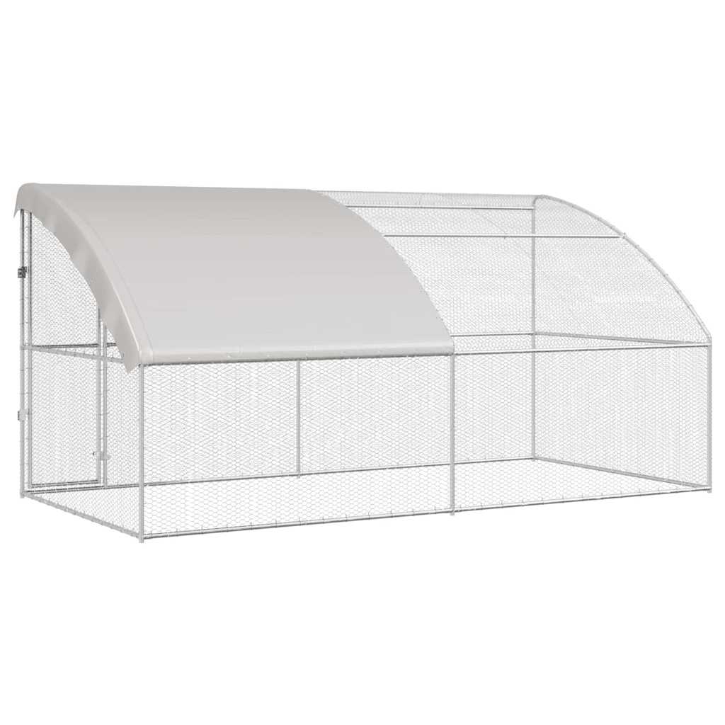 Chicken Cage Silver 400 x 200 x 198.5 cm Galvanised steel