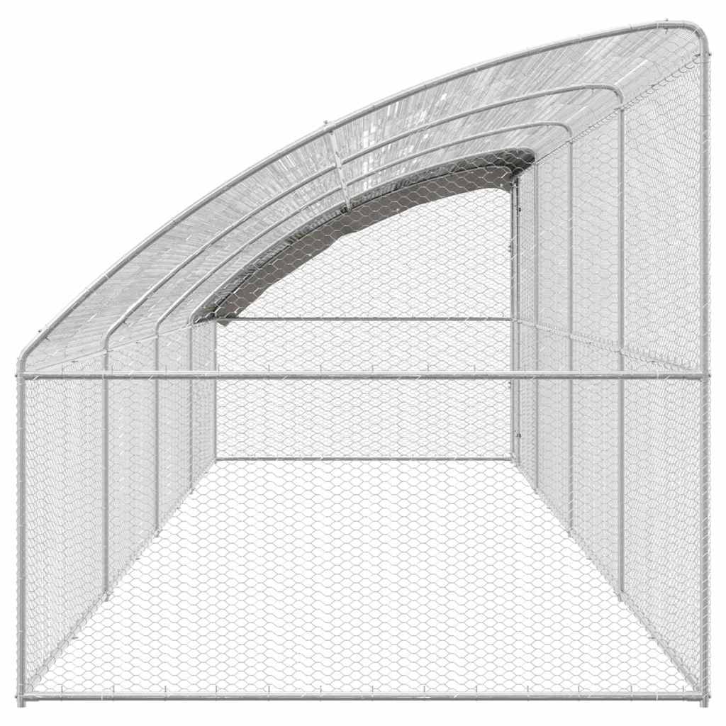 Chicken Cage Silver 800 x 200 x 198.5 cm Galvanised steel