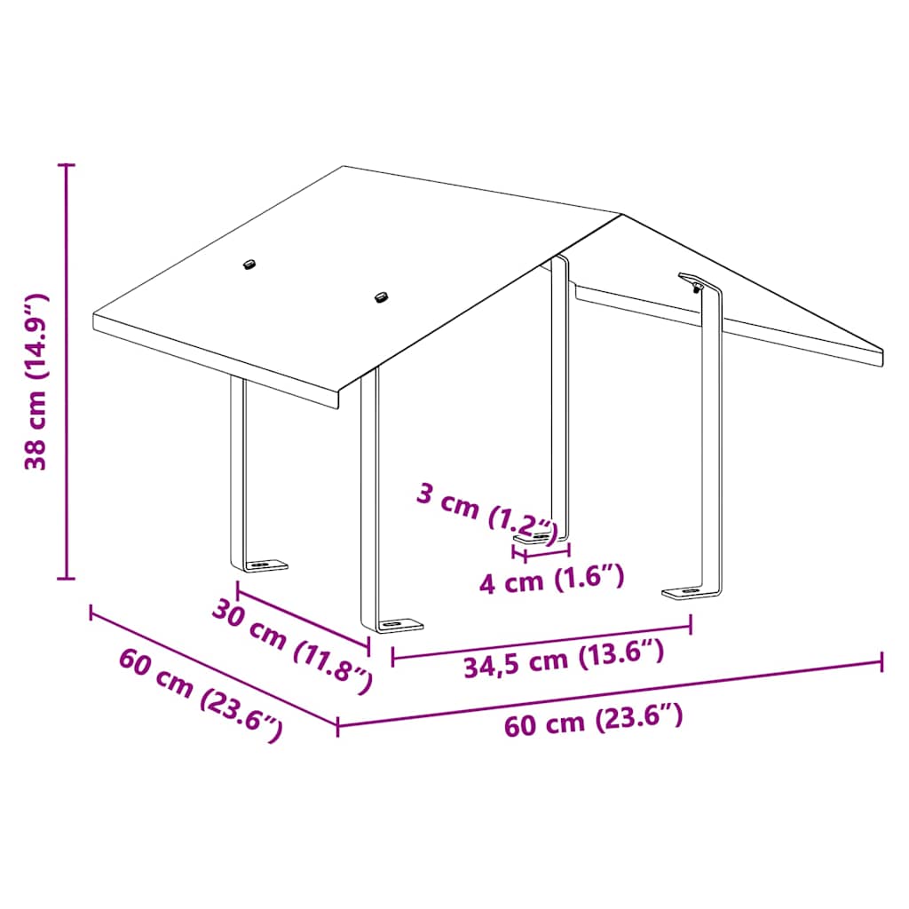 Chimney Hood Silver 60 x 60 x 38 cm Stainless Steel