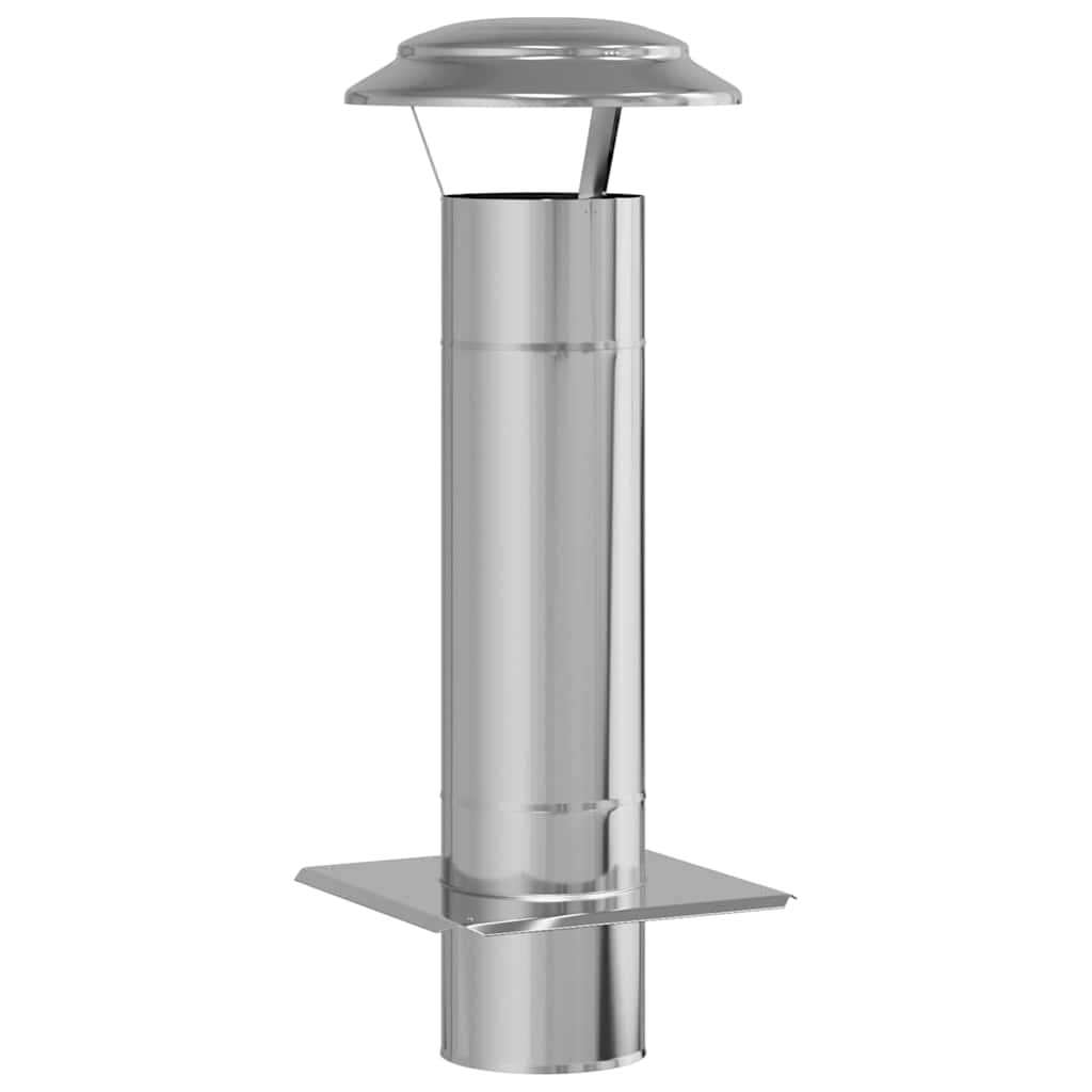 Chimney Extension Silver 25 x 25 x 65 cm Stainless Steel