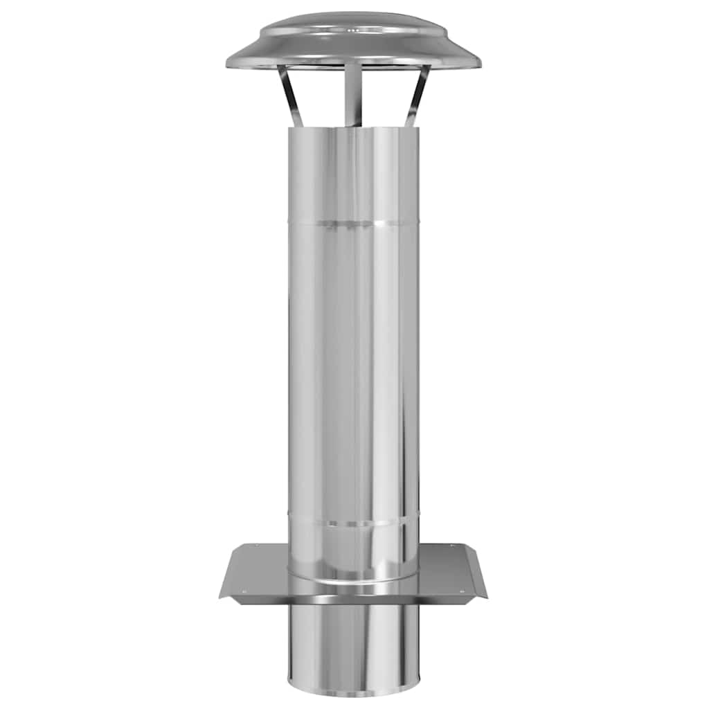 Chimney Extension Silver 25 x 25 x 65 cm Stainless Steel