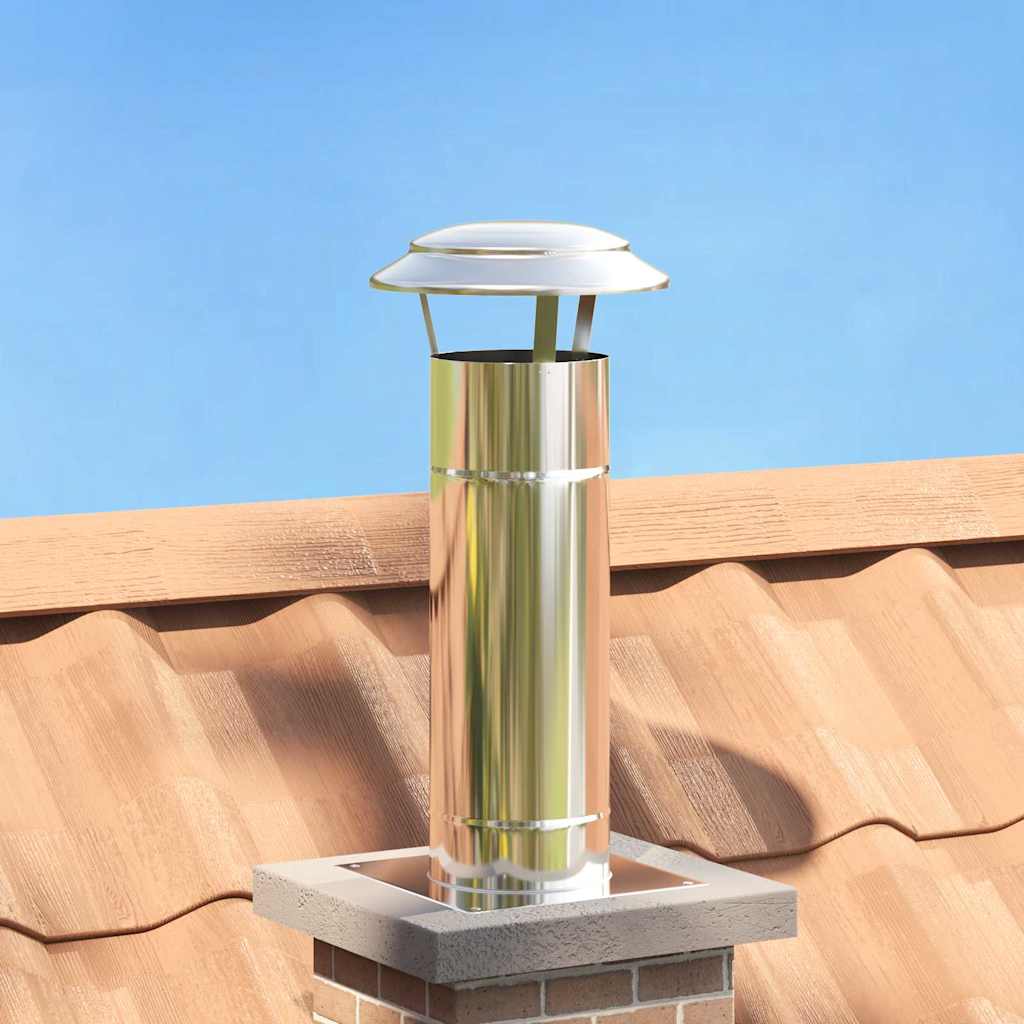 Chimney Extension Silver 25 x 25 x 65 cm Stainless Steel