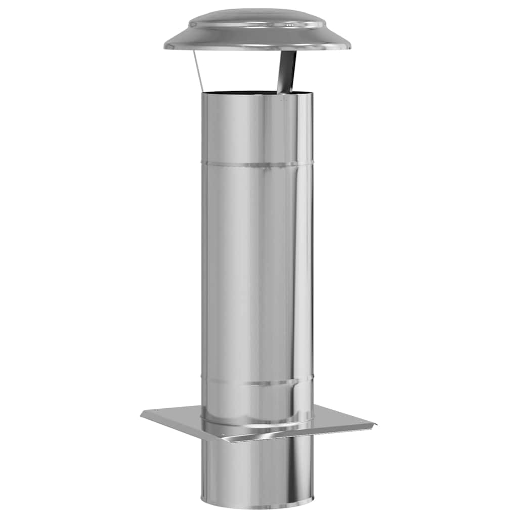 Chimney Extension Silver 25 x 25 x 65 cm Stainless Steel