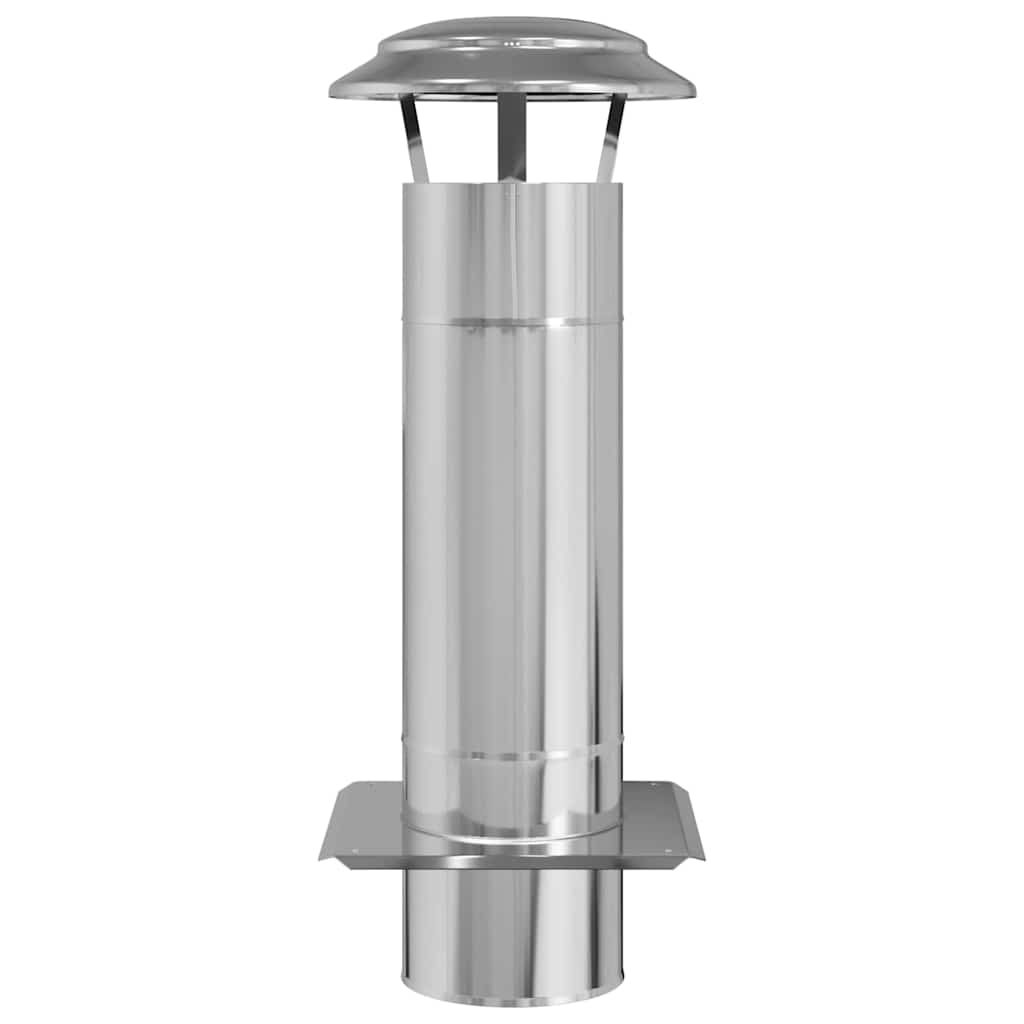 Chimney Extension Silver 25 x 25 x 65 cm Stainless Steel
