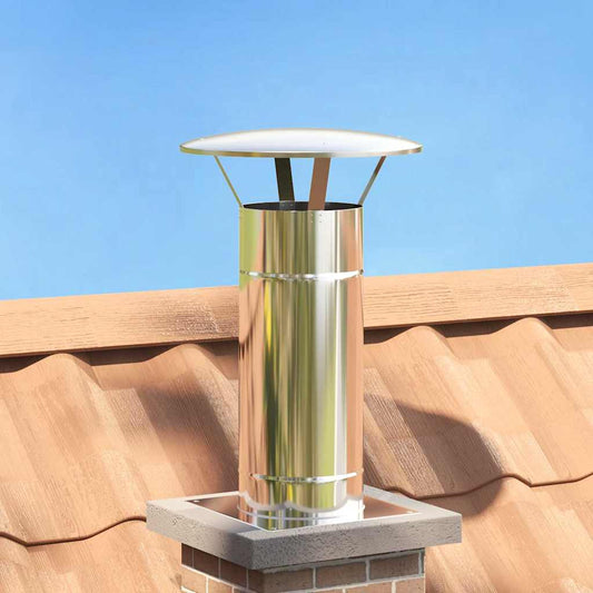 Chimney Extension Silver 35 x 35 x 65 cm Stainless Steel