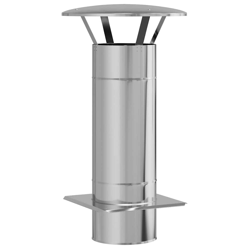 Chimney Extension Silver 35 x 35 x 65 cm Stainless Steel