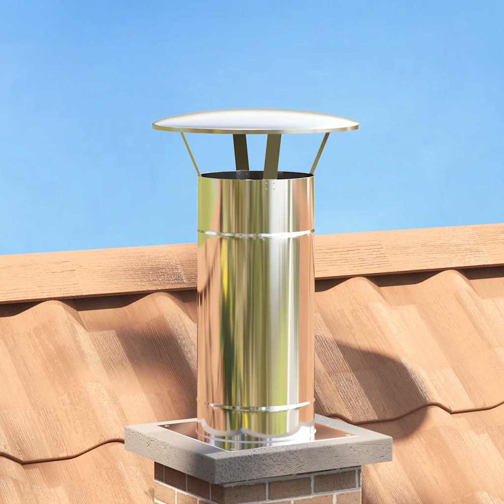 Chimney Extension Silver 35 x 35 x 65 cm Stainless Steel