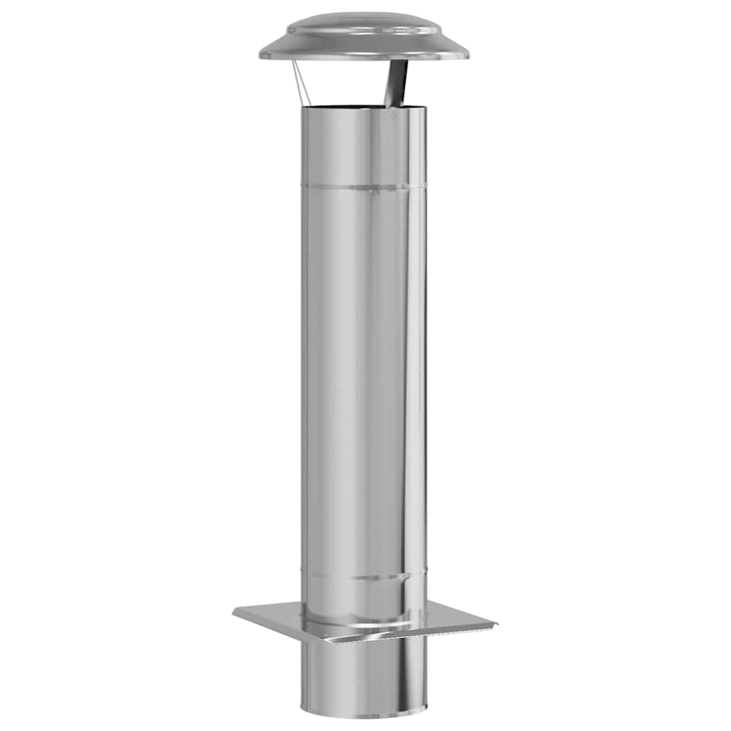 Chimney Extension Silver 25 x 25 x 82 cm Stainless Steel