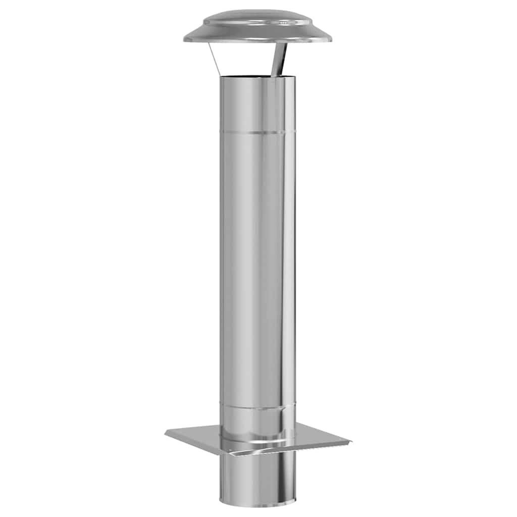 Chimney Extension Silver 25 x 25 x 82 cm Stainless Steel