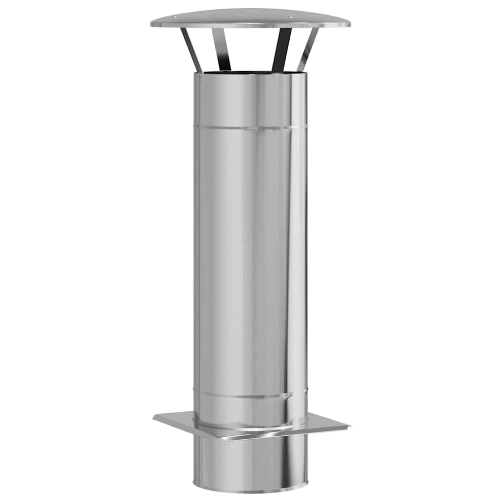 Chimney Extension Silver 35 x 35 x 82 cm Stainless Steel