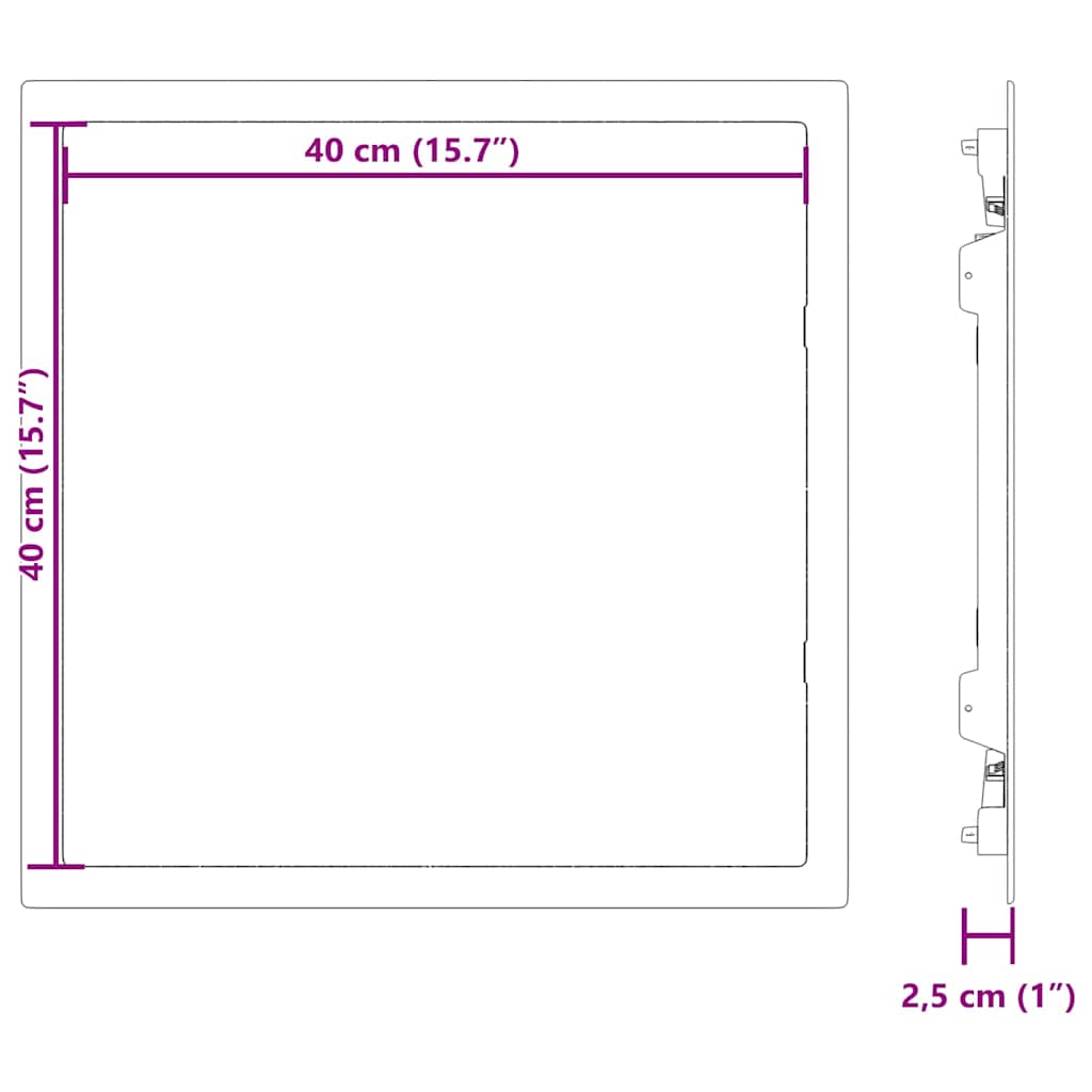 Access Panels Manual White 44 x 44 x 2.5 cm ABS Plastic