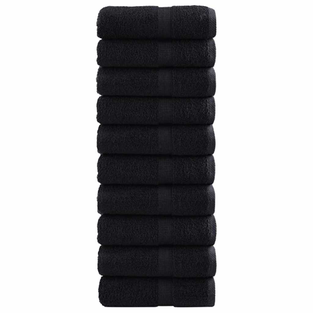 600 gsm Guest Towels SOLUND 50 pcs Black 30 x 30 cm Cotton