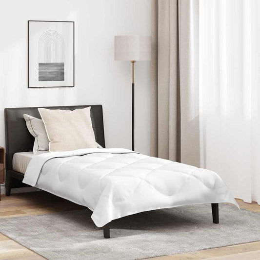 All-season Duvet 2 pcs White 135 x 220 cm Microfibre