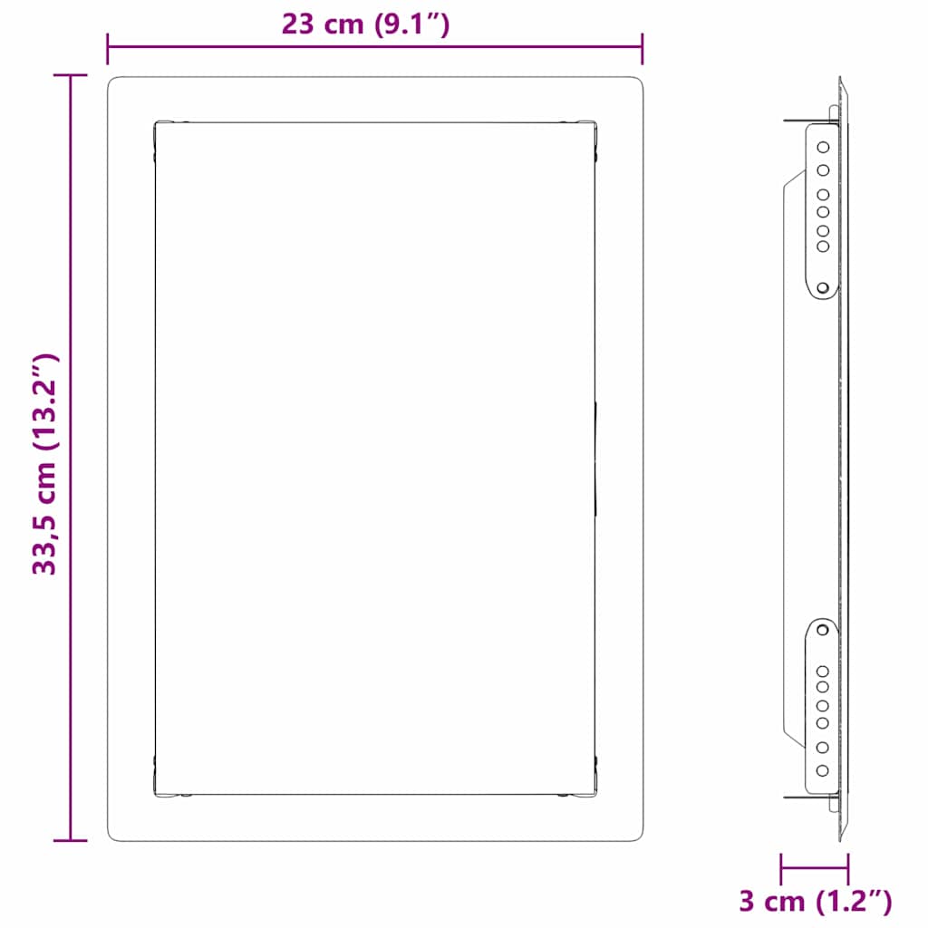 Access Panel White 20 x 30 cm Steel