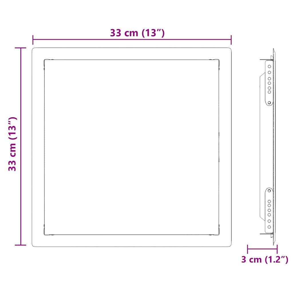 Access Panel White 30 x 30 cm Steel