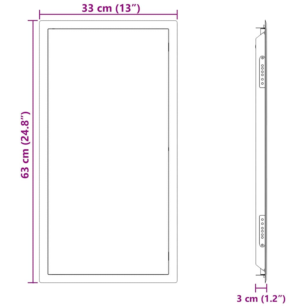 Access Panel White 30 x 60 cm Steel