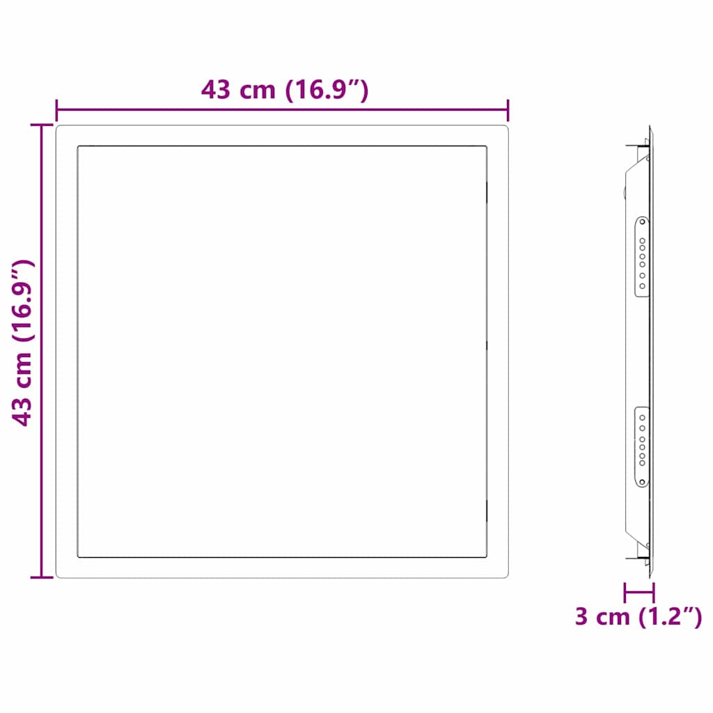 Access Panel White 40 x 40 cm Steel