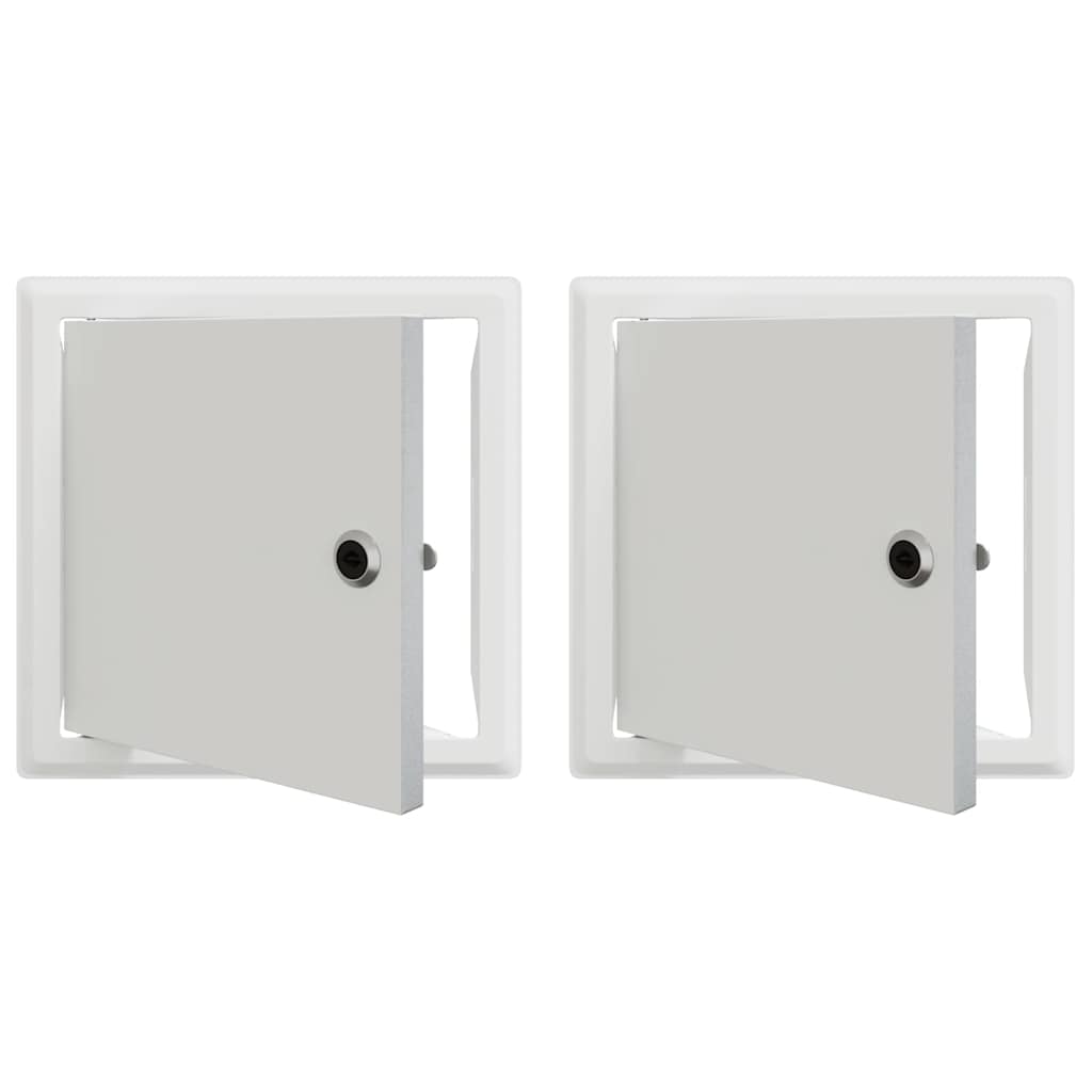 Access Panel 2 pcs White 20 x 20 cm Steel