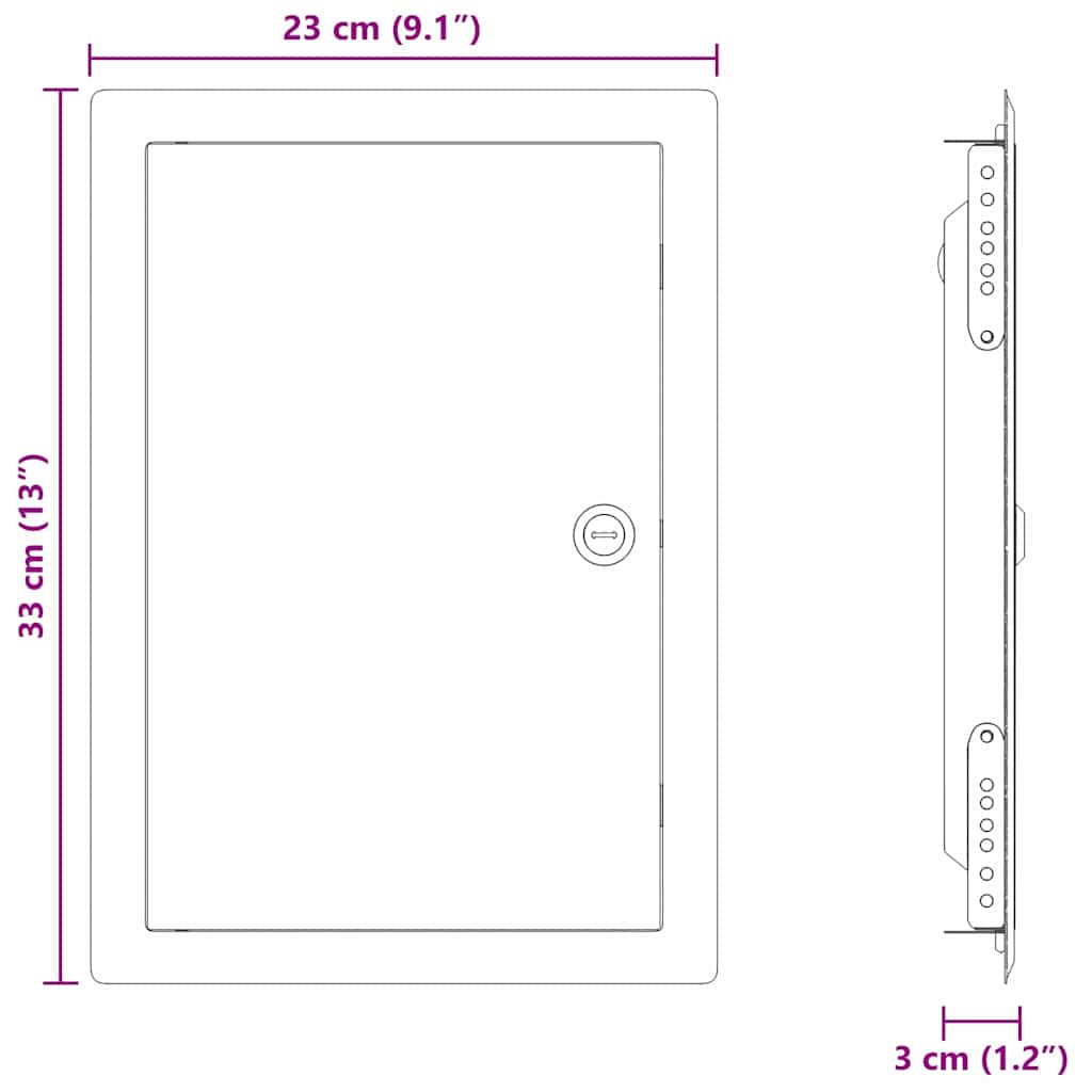 Access Panel White 20 x 30 cm Steel