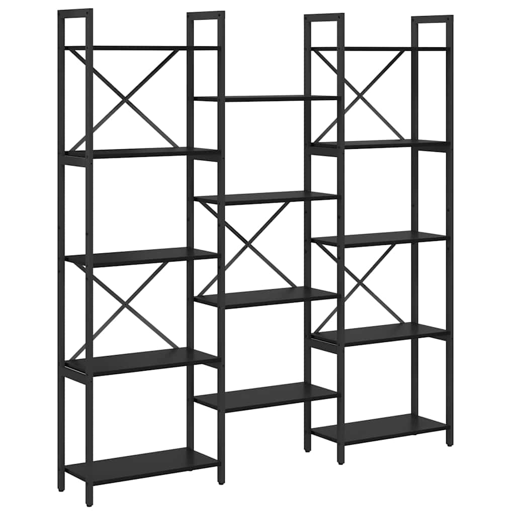 Bookshelf Black oak 156 x 25 x 167.5 cm Engineered wood