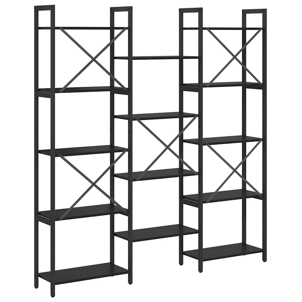 Bookshelf Black oak 156 x 25 x 167.5 cm Engineered wood