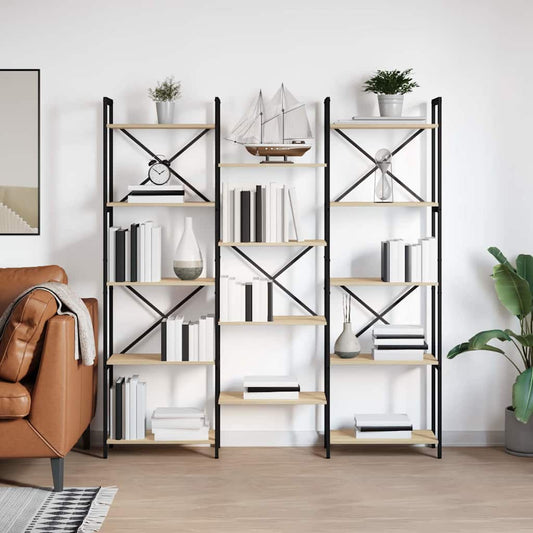 Bookshelf Sonoma oak 156 x 25 x 167.5 cm Engineered wood