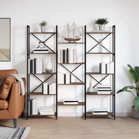 Bookshelf Smoked oak 156 x 25 x 167.5 cm Engineered wood