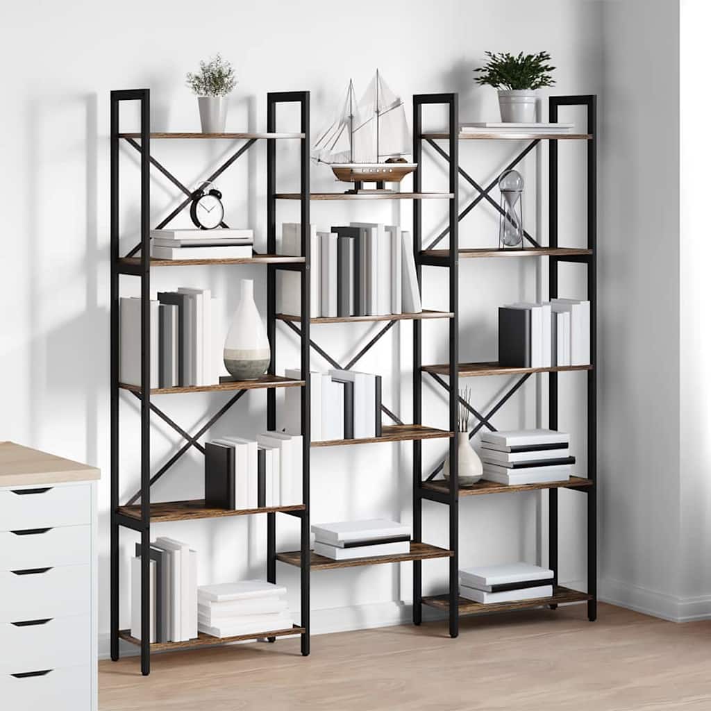 Bookshelf Smoked oak 156 x 25 x 167.5 cm Engineered wood