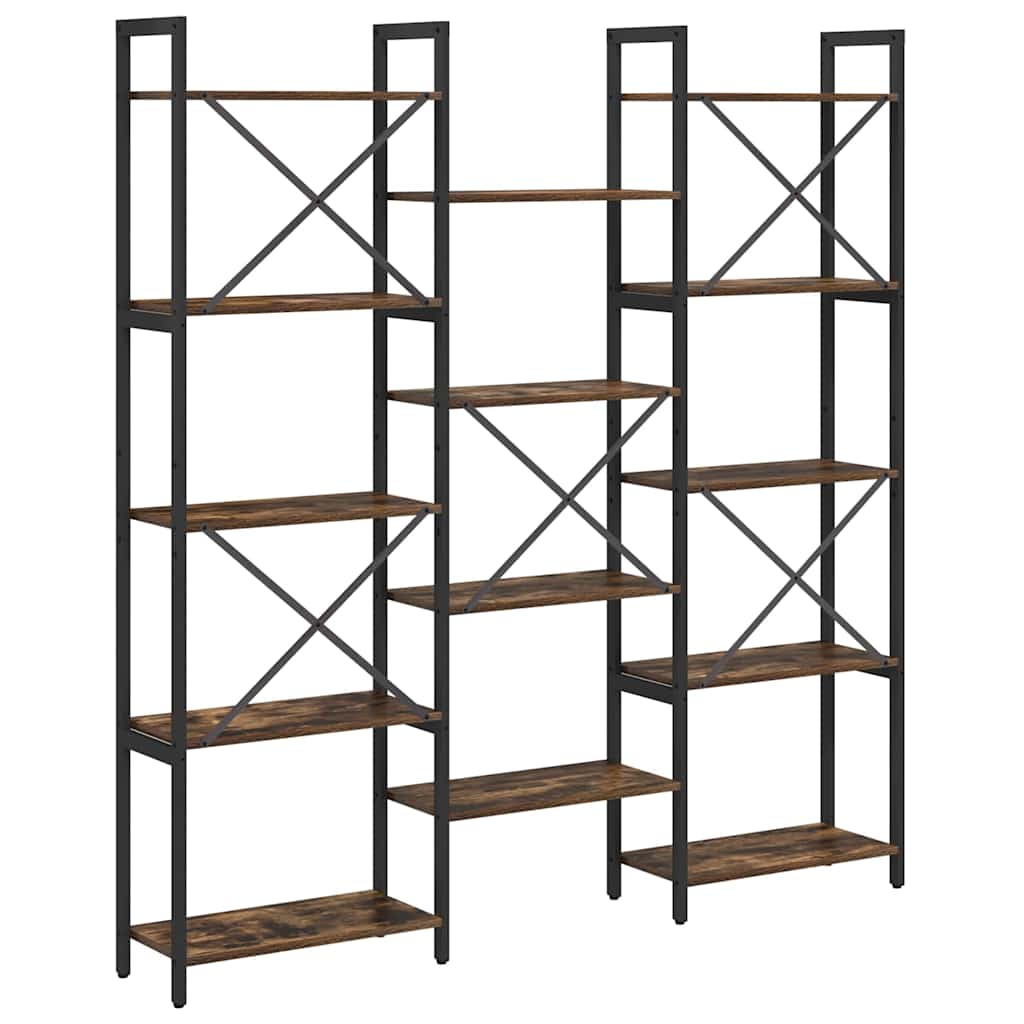 Bookshelf Smoked oak 156 x 25 x 167.5 cm Engineered wood