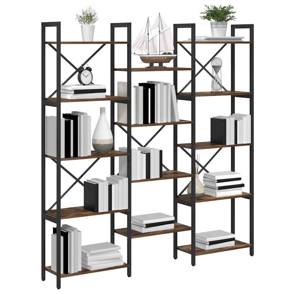 Bookshelf Smoked oak 156 x 25 x 167.5 cm Engineered wood