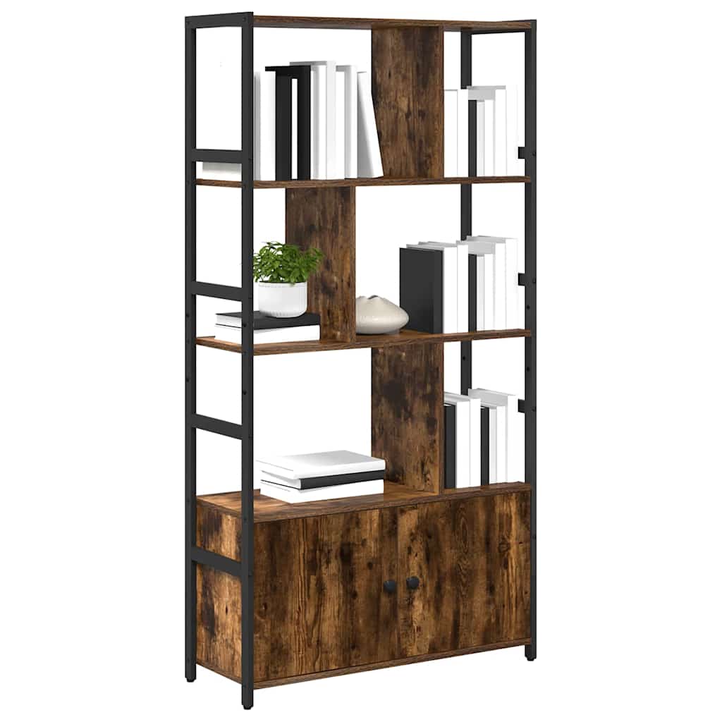 Bookshelf Smoked oak 80 x 30 x 155.5 cm Engineered wood
