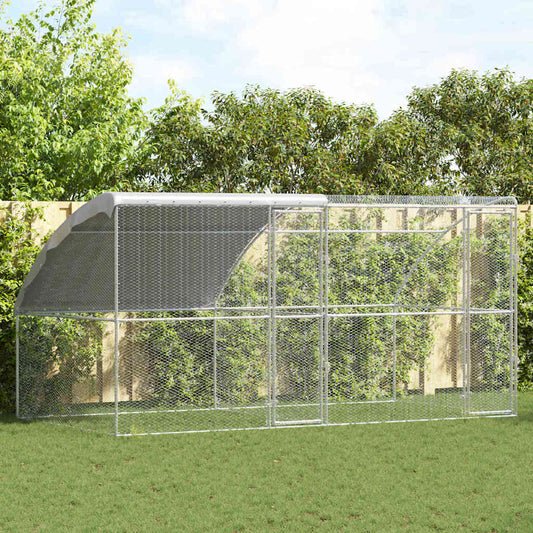 Chicken Cage Silver 400 x 200 x 198.5 cm Galvanised steel