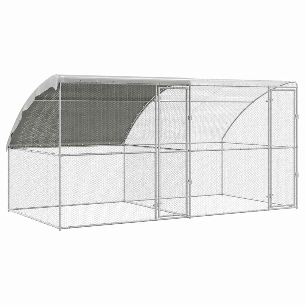 Chicken Cage Silver 400 x 200 x 198.5 cm Galvanised steel