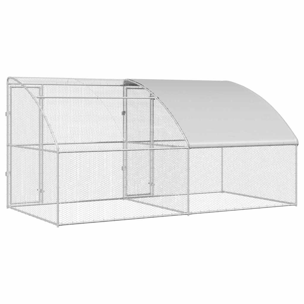 Chicken Cage Silver 400 x 200 x 198.5 cm Galvanised steel