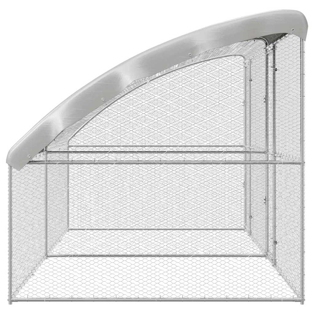 Chicken Cage Silver 400 x 200 x 198.5 cm Galvanised steel