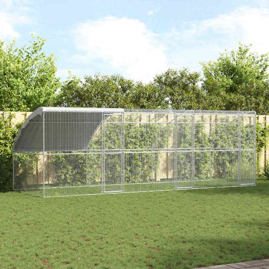 Chicken Cage Silver 600 x 200 x 198.5 cm Galvanised steel