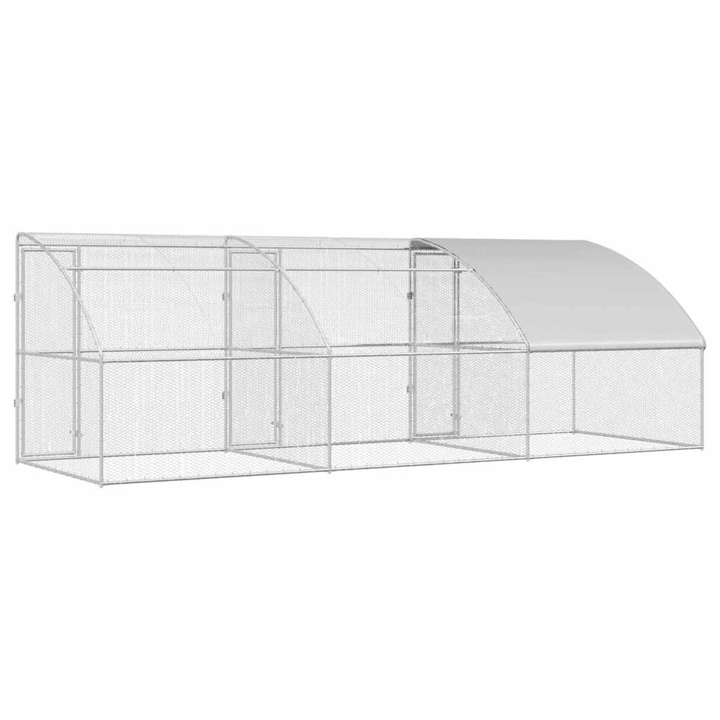 Chicken Cage Silver 600 x 200 x 198.5 cm Galvanised steel