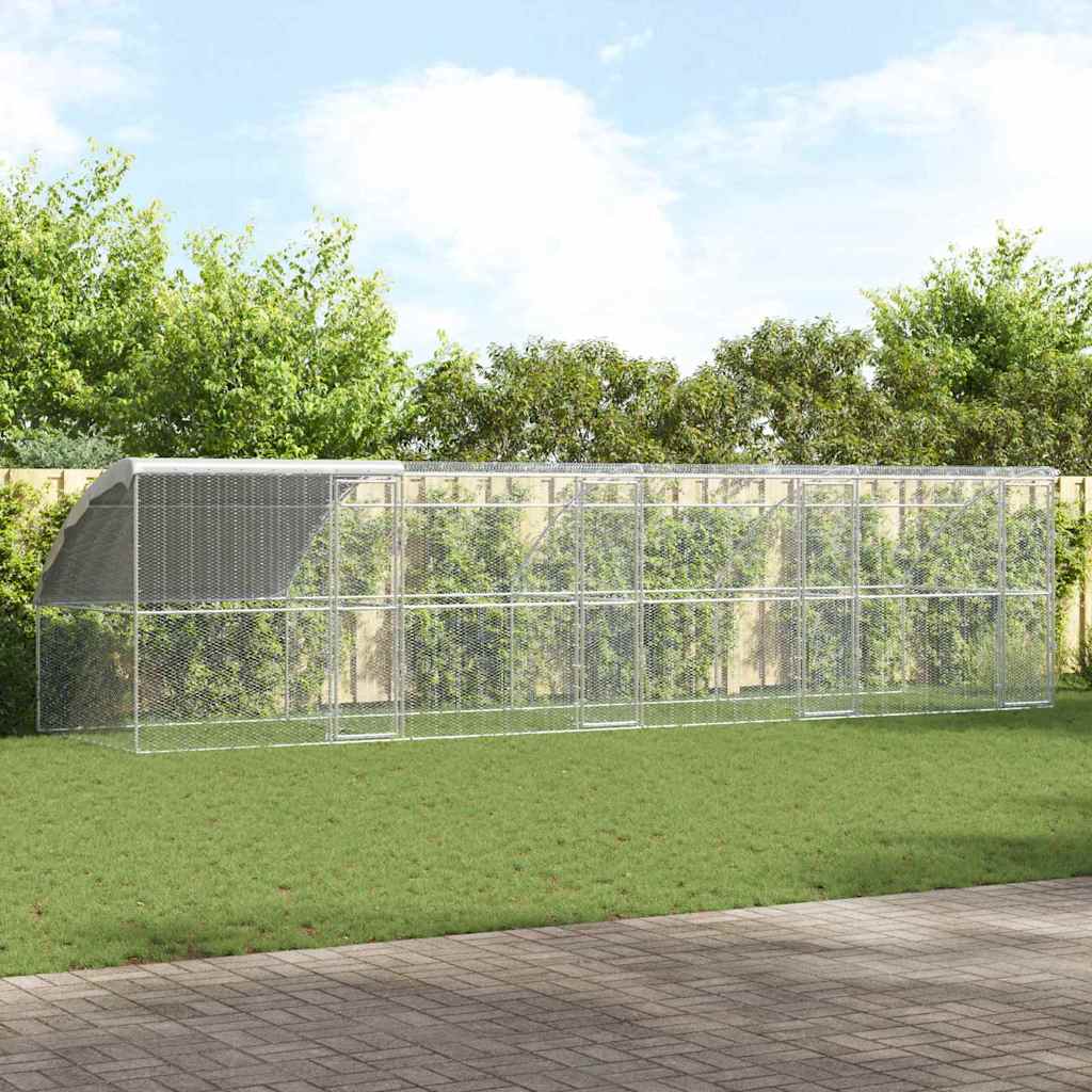 Chicken Cage Silver 800 x 200 x 198.5 cm Galvanised steel