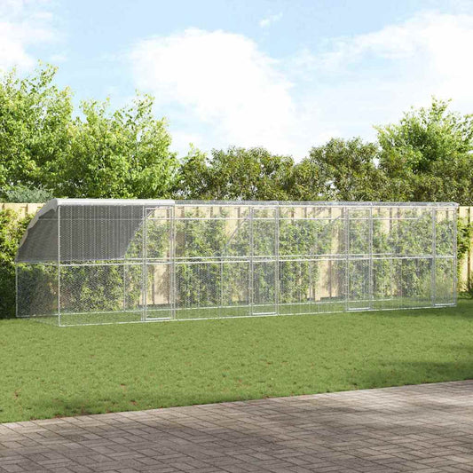 Chicken Cage Silver 800 x 200 x 198.5 cm Galvanised steel