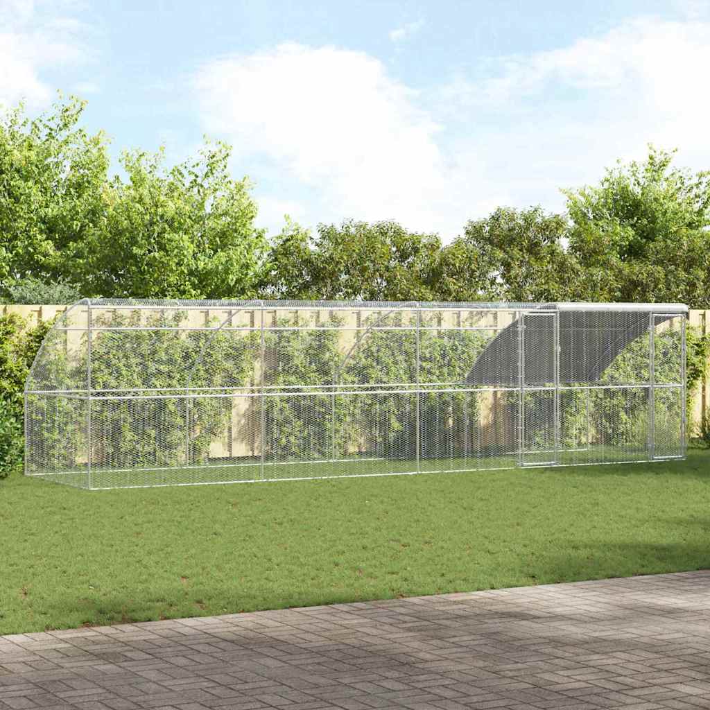 Chicken Cage Silver 800 x 200 x 198.5 cm Galvanised steel