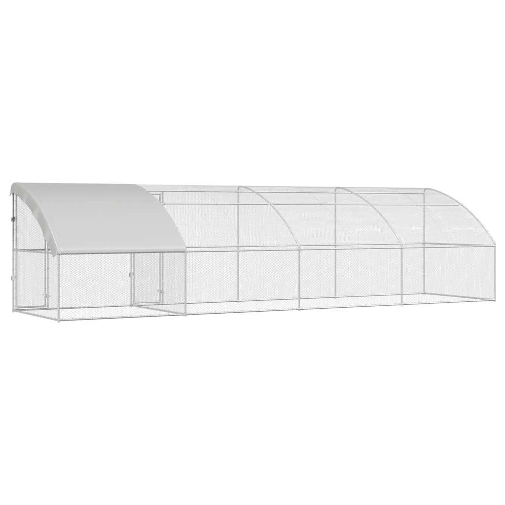 Chicken Cage Silver 800 x 200 x 198.5 cm Galvanised steel