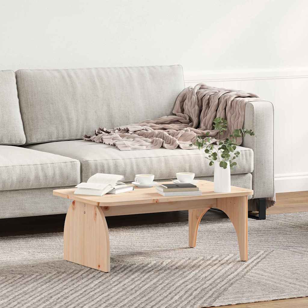 Coffee Table Natural 80 x 50 x 31 cm Solid pine wood