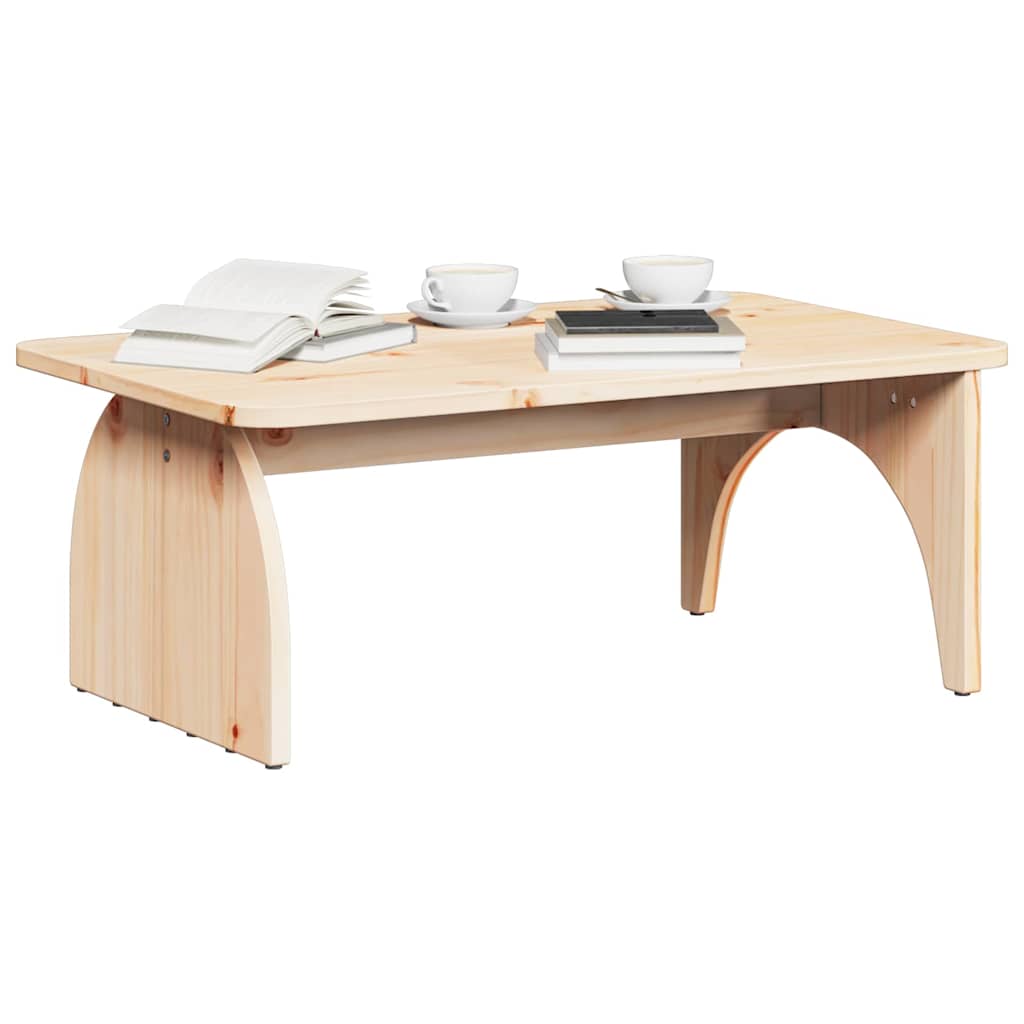 Coffee Table Natural 80 x 50 x 31 cm Solid pine wood