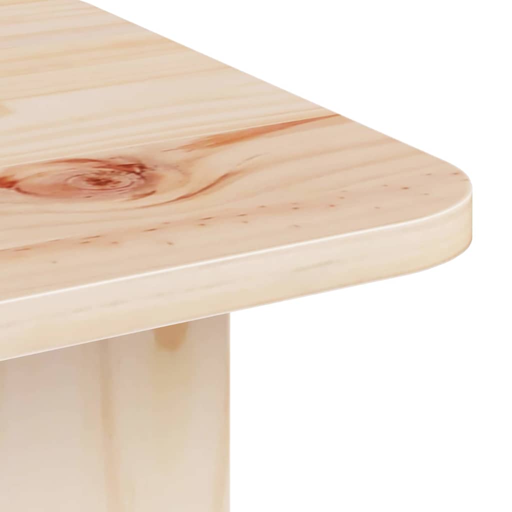 Coffee Table Natural 80 x 39.5 x 33.5 cm Solid pine wood