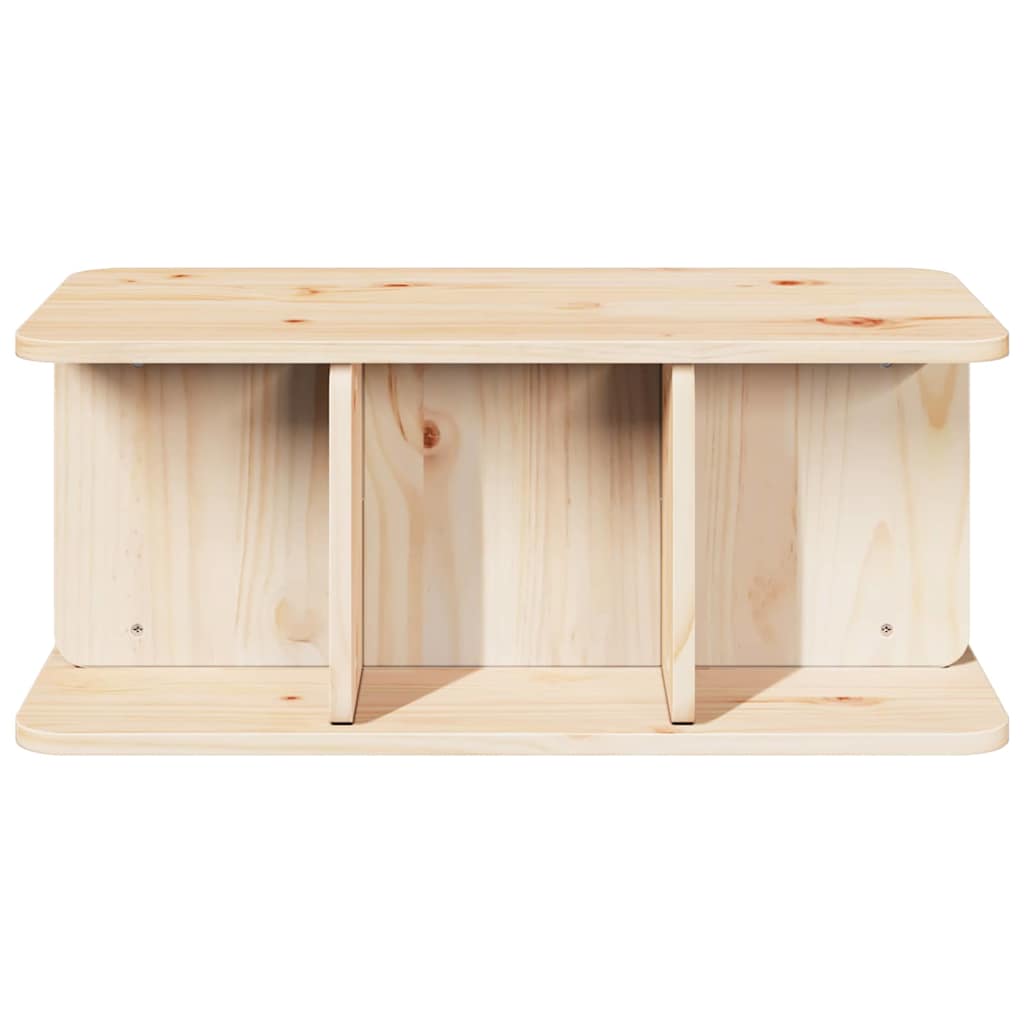 Coffee Table Natural 80 x 39.5 x 33.5 cm Solid pine wood