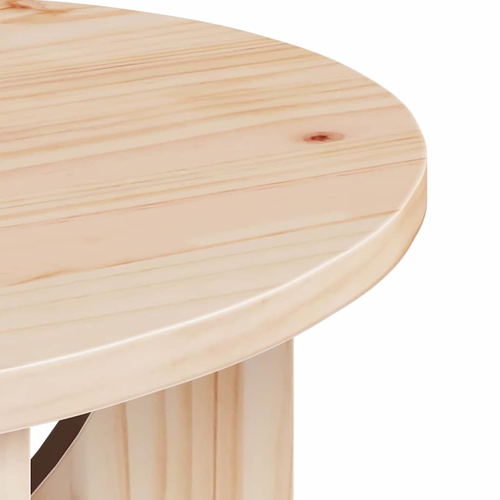 Coffee Table Natural 50 x 50 x 35 cm Solid pine wood